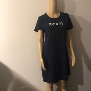 Large navy blue tommy dress